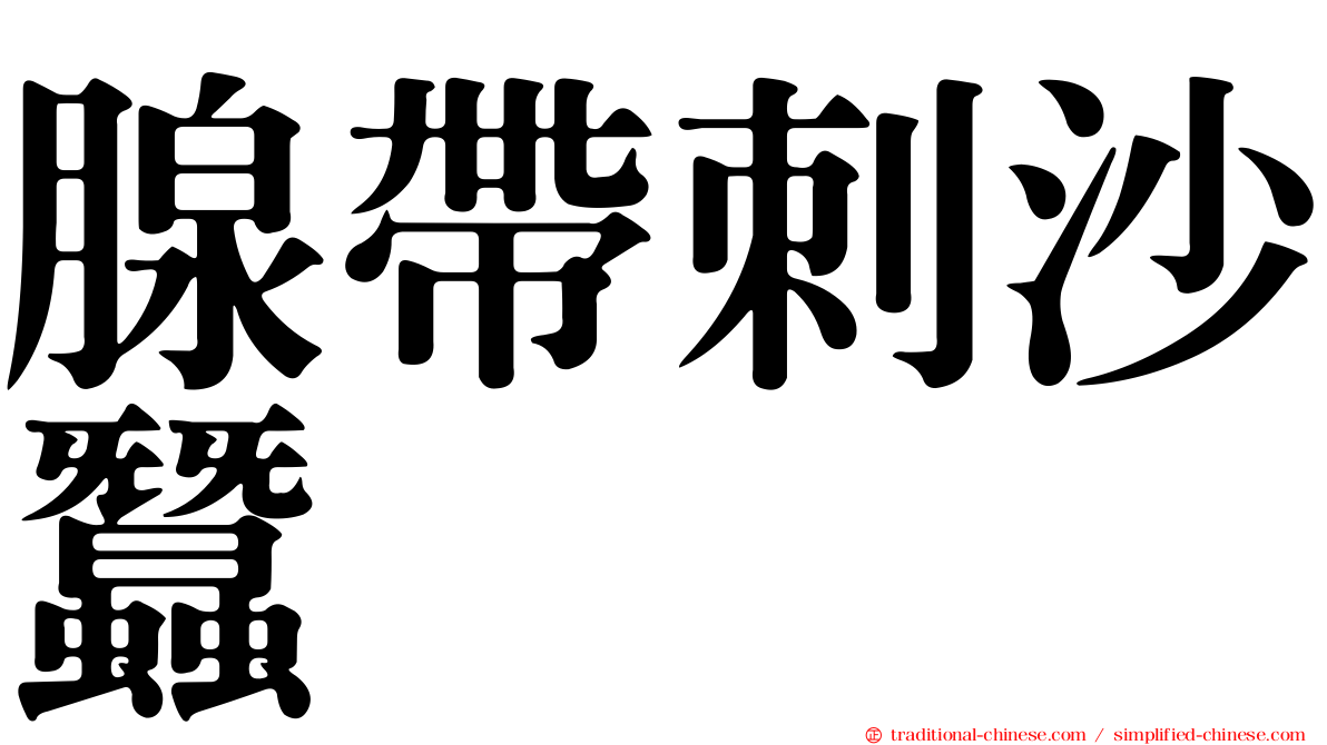 腺帶刺沙蠶
