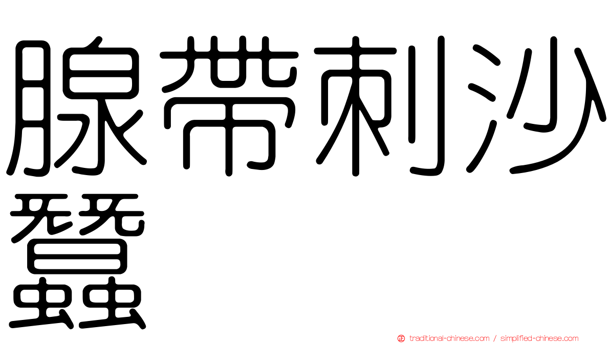 腺帶刺沙蠶