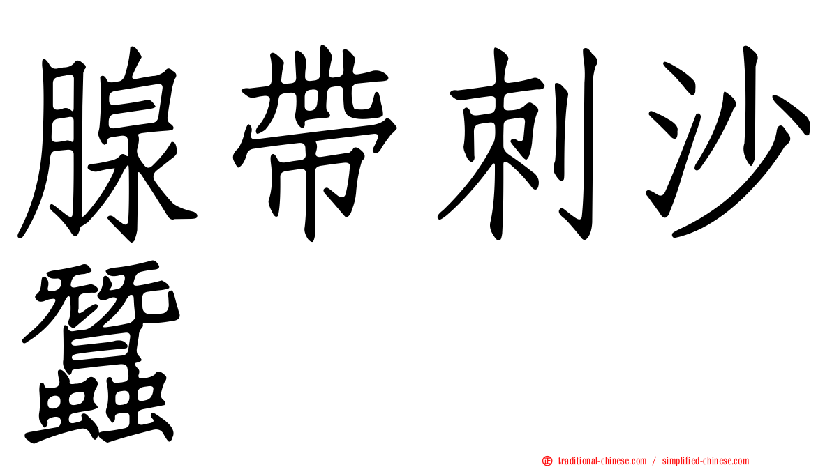 腺帶刺沙蠶
