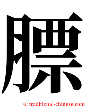 膘 serif font