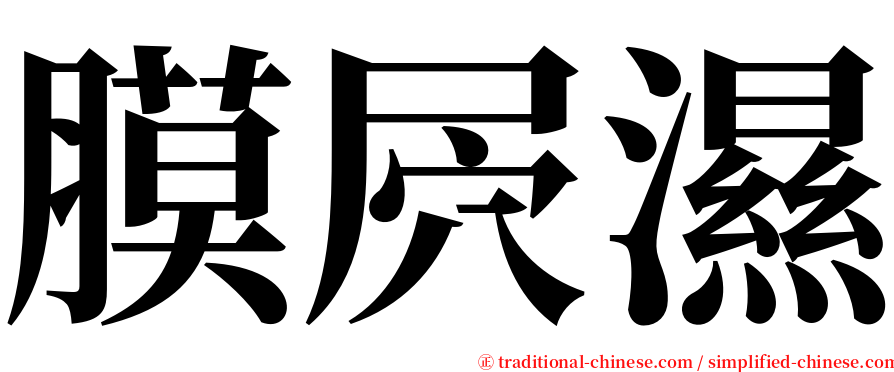 膜屄濕 serif font