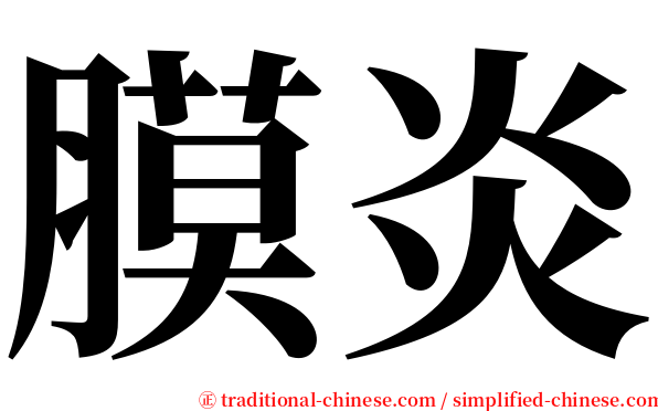 膜炎 serif font