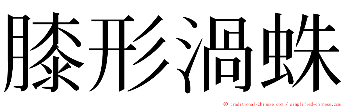膝形渦蛛 ming font