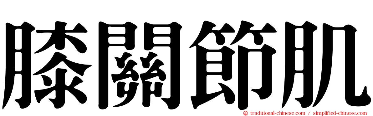 膝關節肌