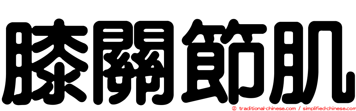 膝關節肌