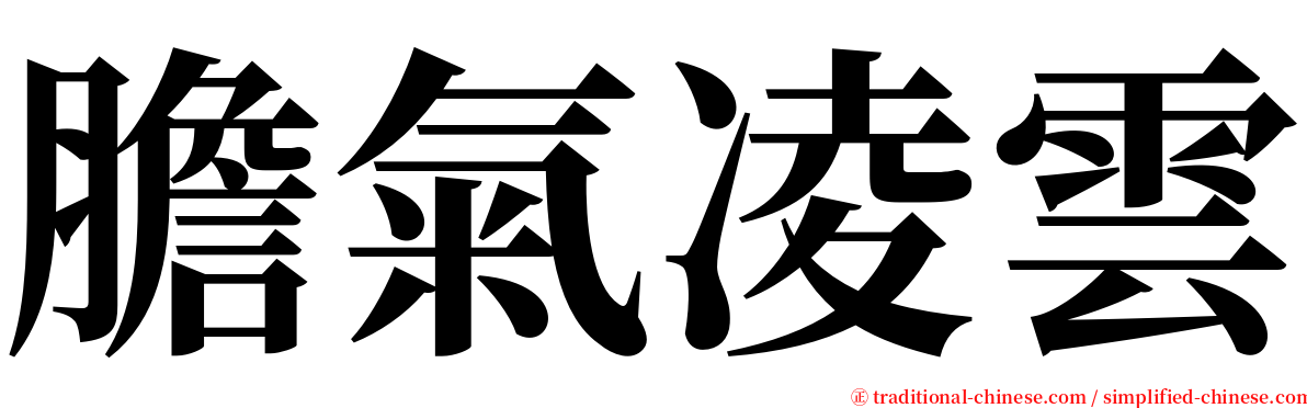 膽氣凌雲 serif font