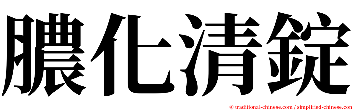 膿化清錠 serif font