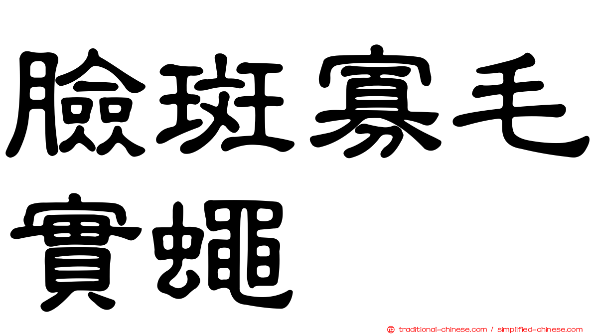 臉斑寡毛實蠅