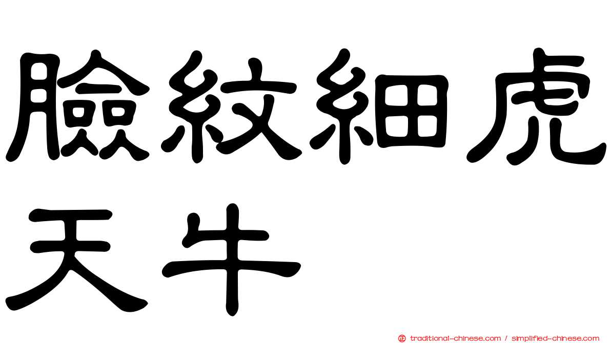 臉紋細虎天牛