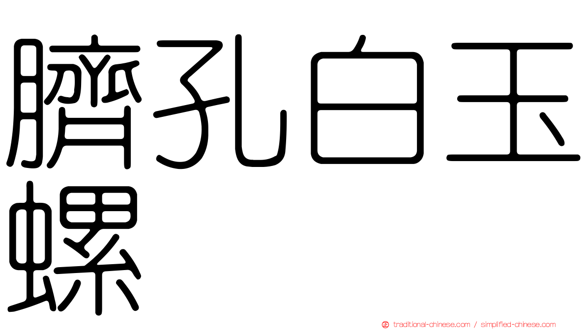 臍孔白玉螺