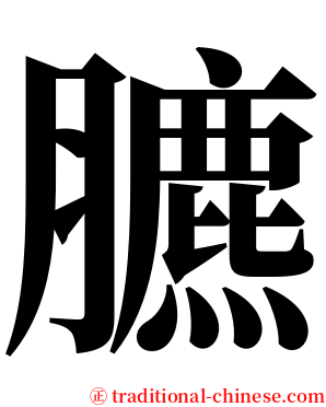臕 serif font