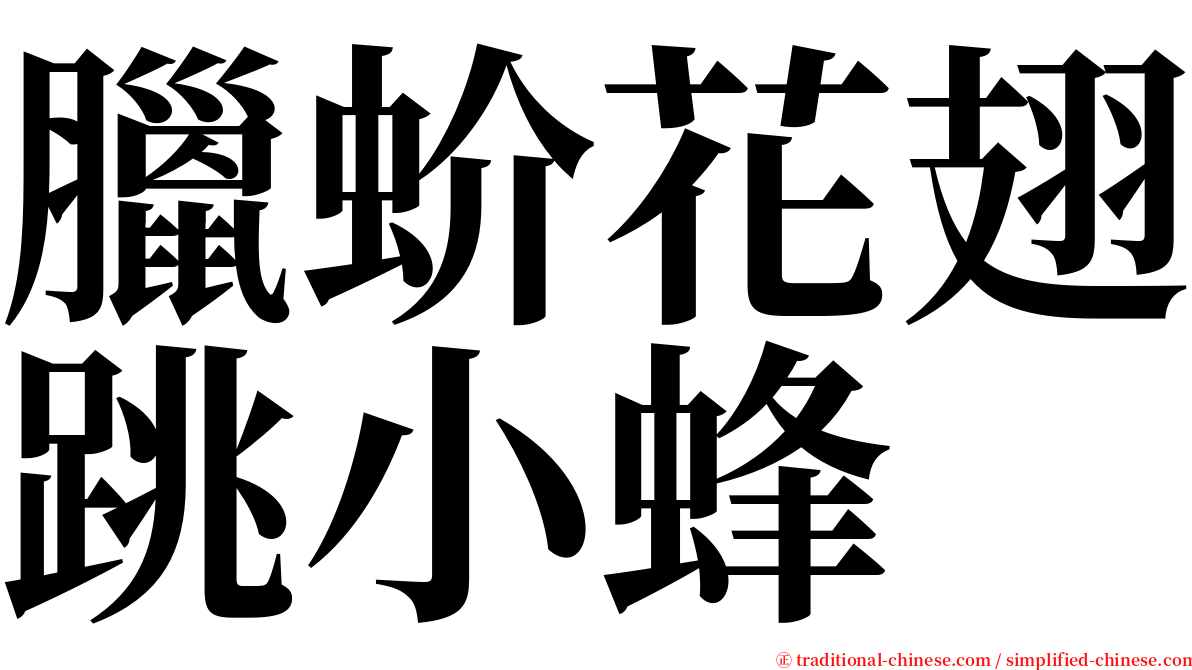 臘蚧花翅跳小蜂 serif font