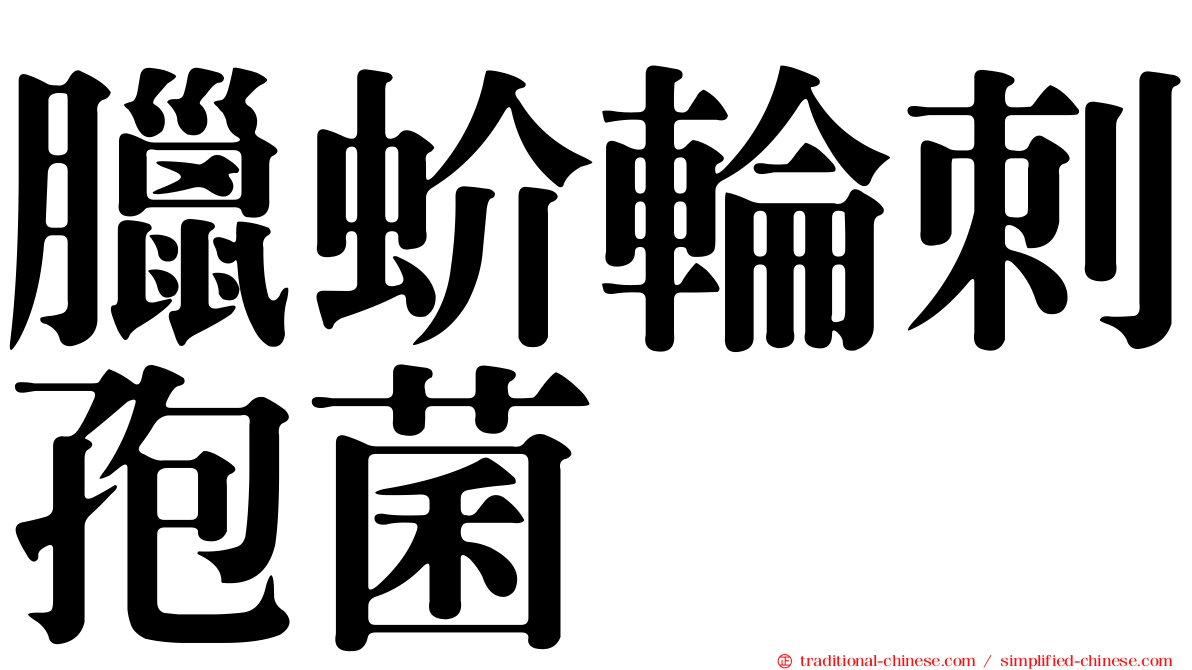 臘蚧輪刺孢菌