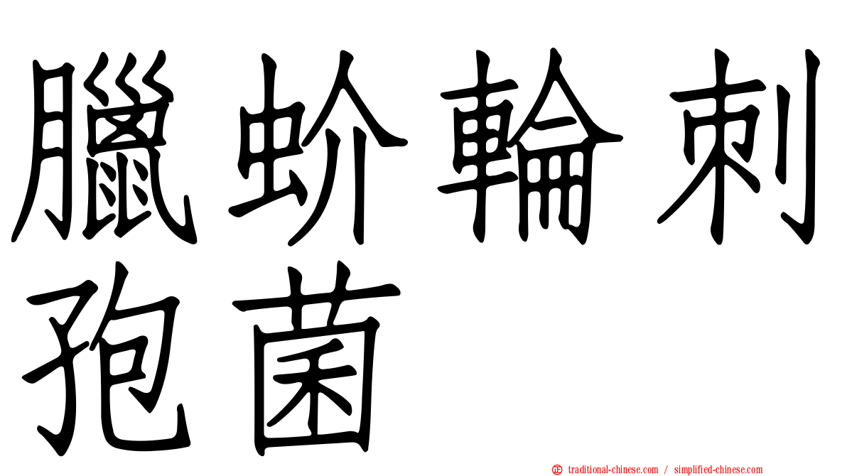 臘蚧輪刺孢菌