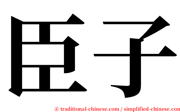 臣子 serif font
