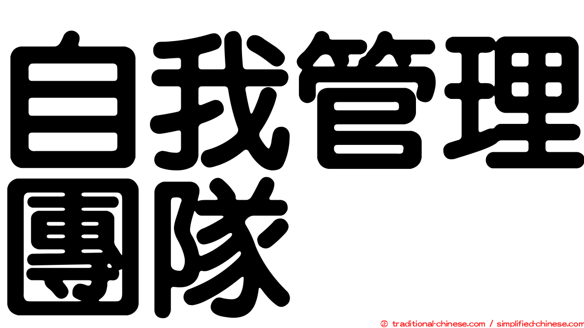 自我管理團隊