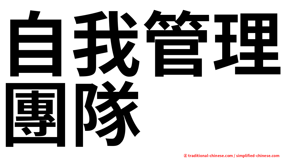 自我管理團隊