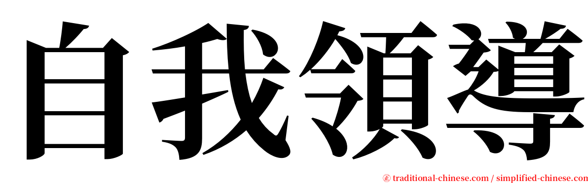 自我領導 serif font