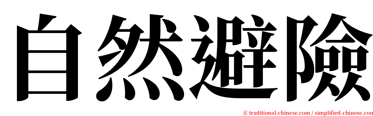 自然避險 serif font