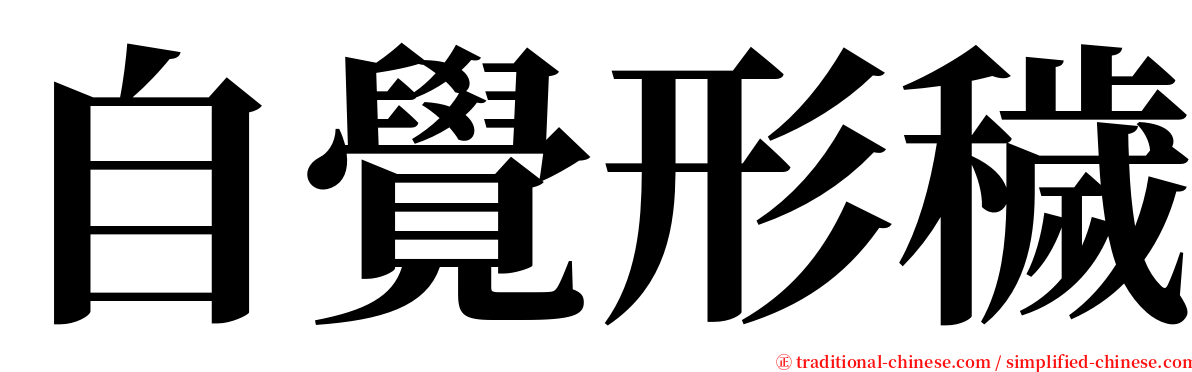 自覺形穢 serif font