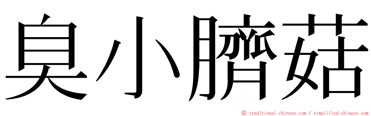 臭小臍菇 ming font