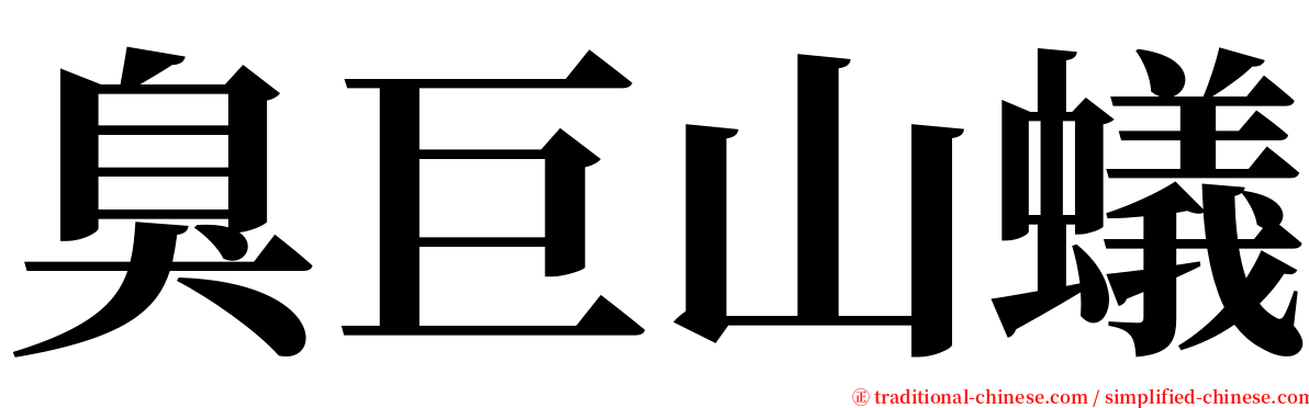 臭巨山蟻 serif font