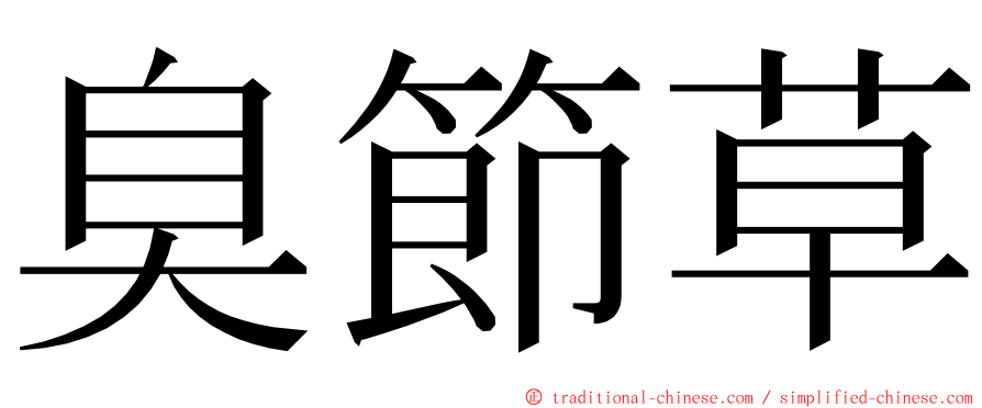 臭節草 ming font