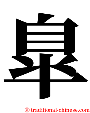 臯 serif font