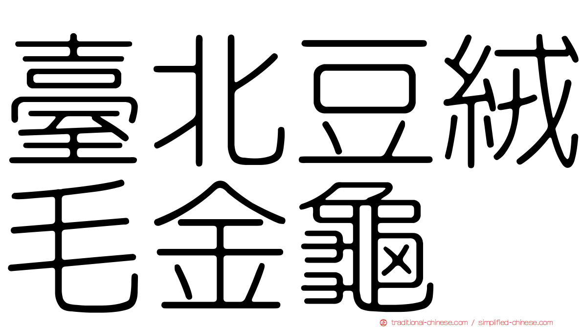 臺北豆絨毛金龜