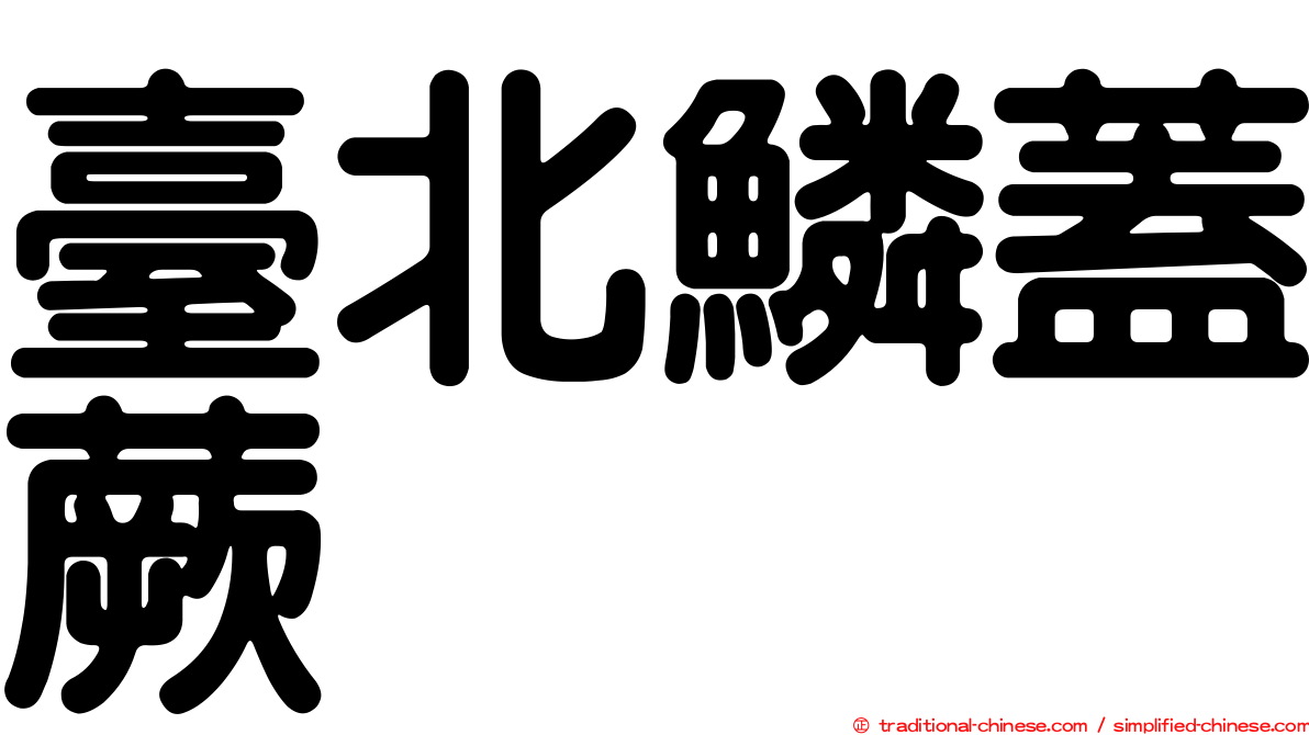 臺北鱗蓋蕨