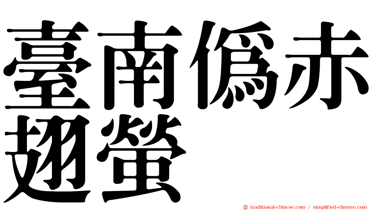 臺南偽赤翅螢