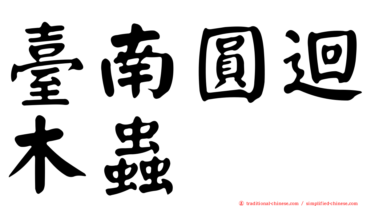 臺南圓迴木蟲
