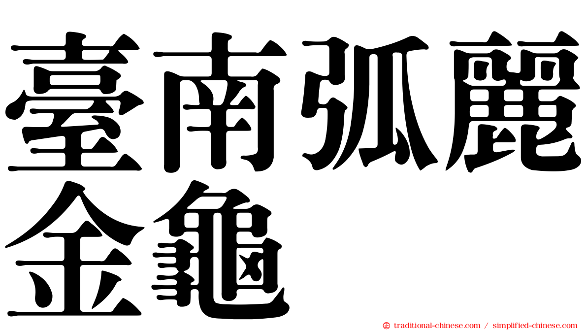 臺南弧麗金龜