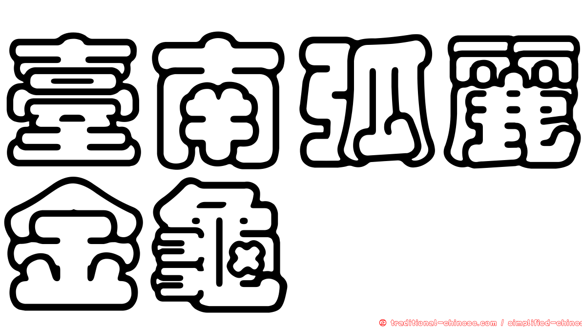 臺南弧麗金龜