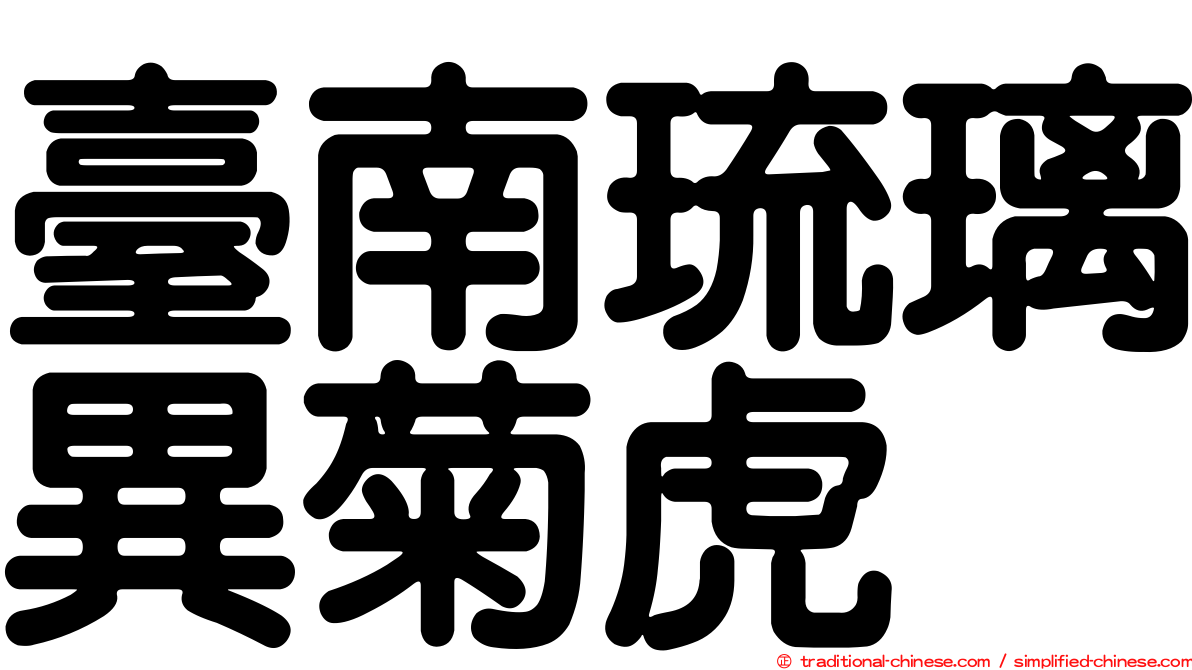 臺南琉璃異菊虎
