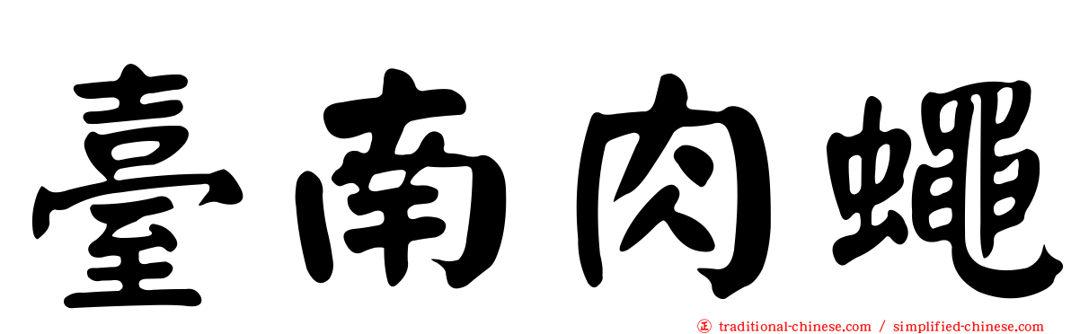 臺南肉蠅