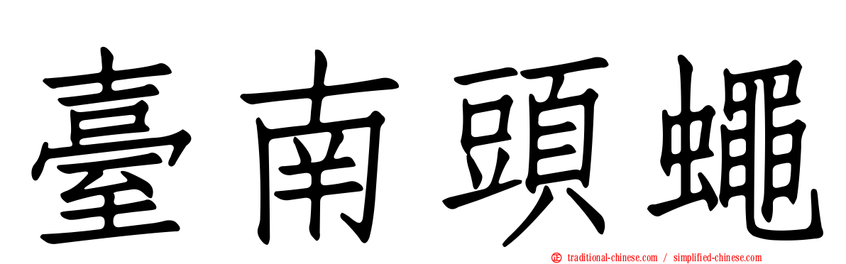 臺南頭蠅