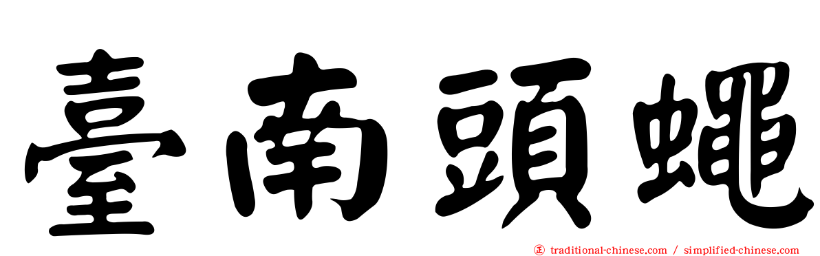臺南頭蠅