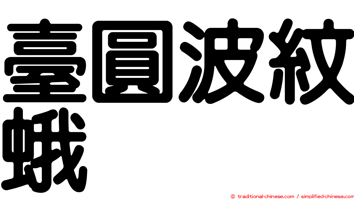 臺圓波紋蛾