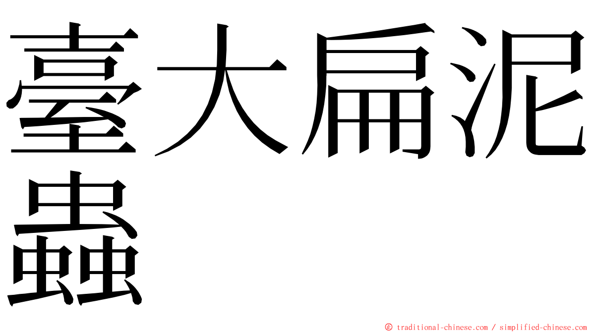 臺大扁泥蟲 ming font