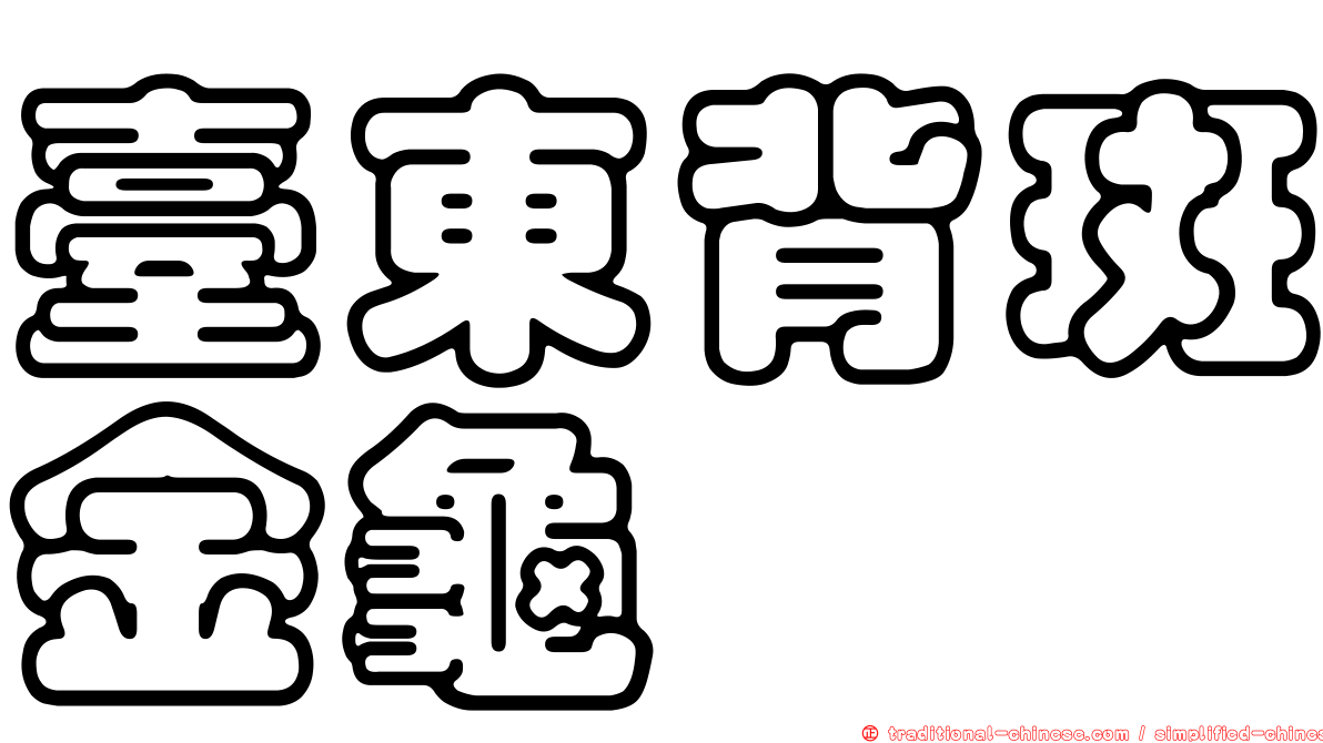臺東背斑金龜