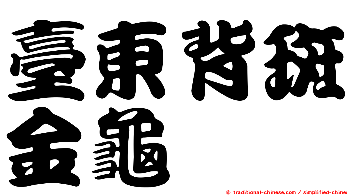 臺東背斑金龜