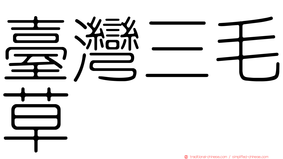 臺灣三毛草