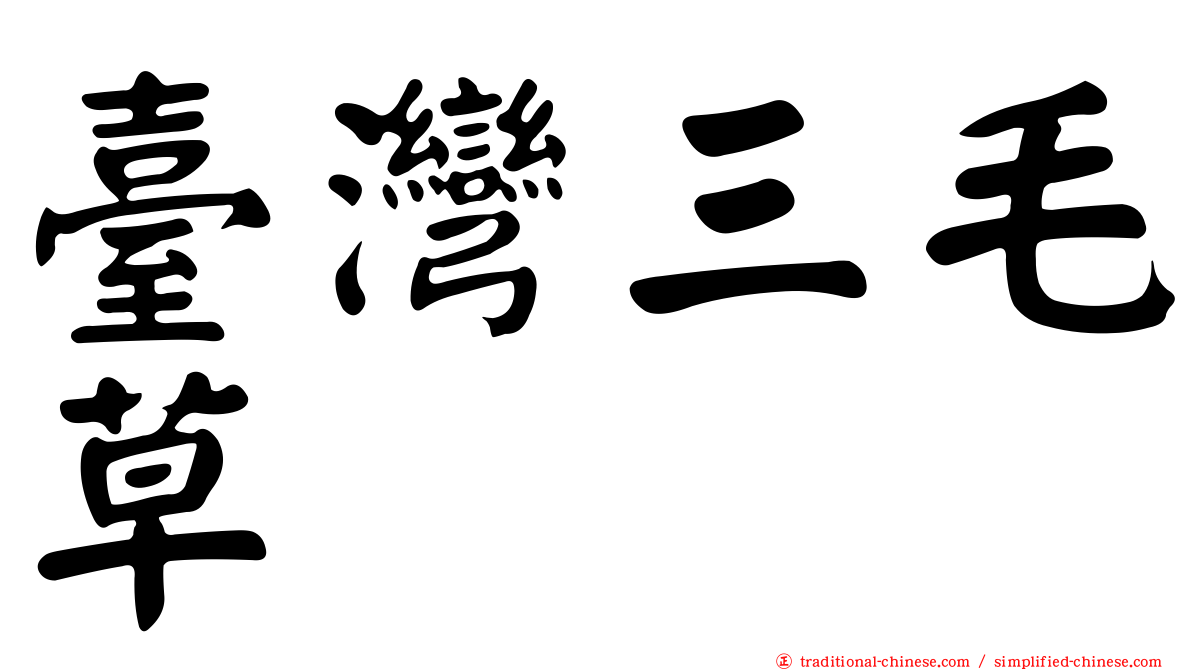 臺灣三毛草