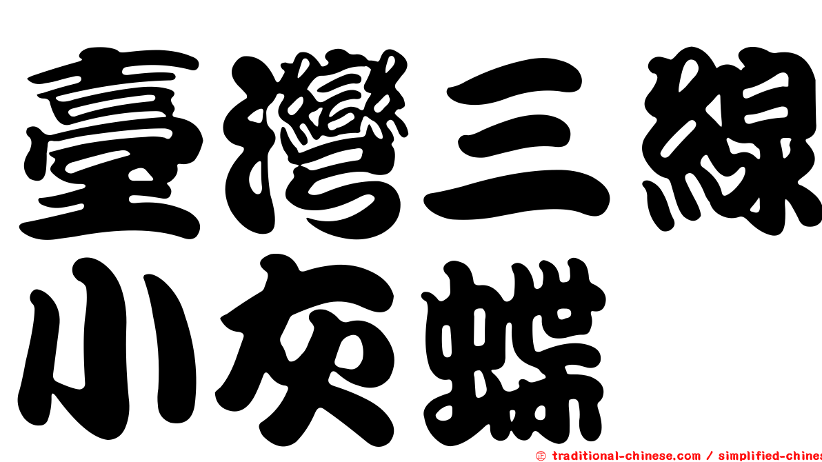 臺灣三線小灰蝶