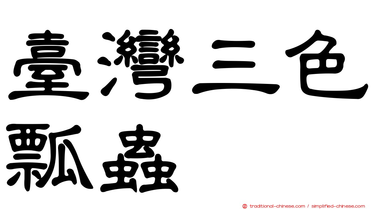 臺灣三色瓢蟲