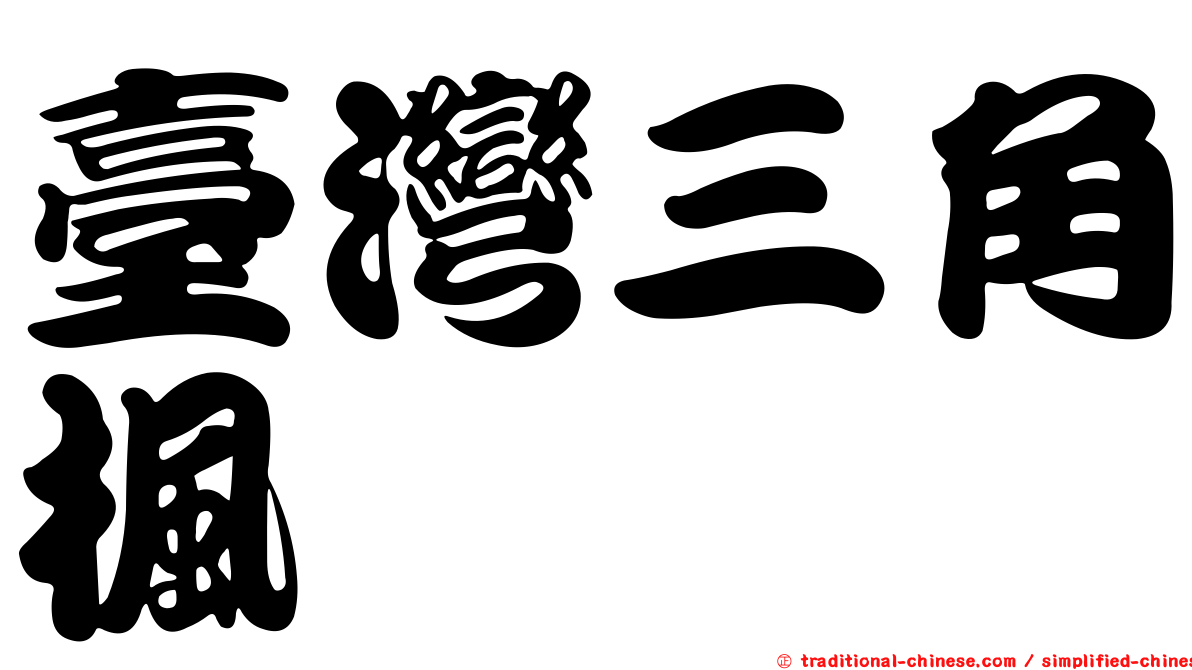 臺灣三角楓