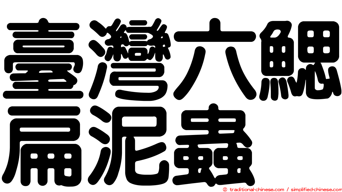 臺灣六鰓扁泥蟲