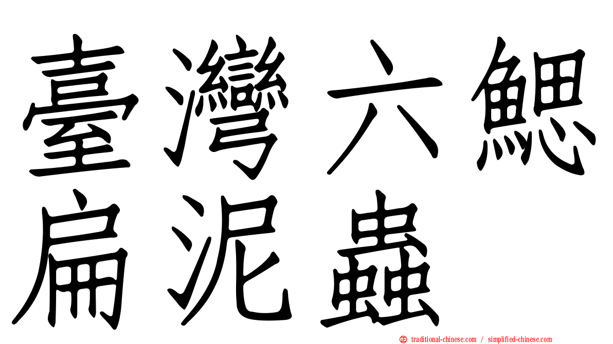 臺灣六鰓扁泥蟲
