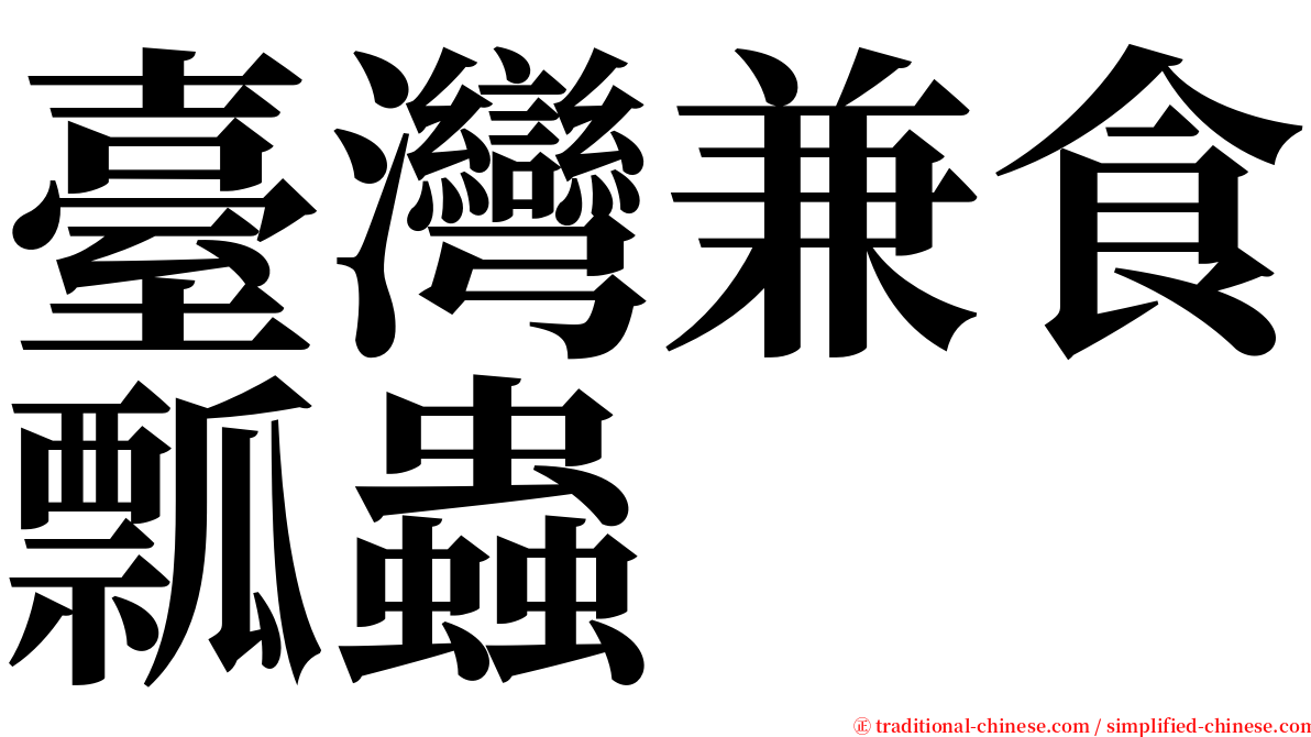 臺灣兼食瓢蟲 serif font